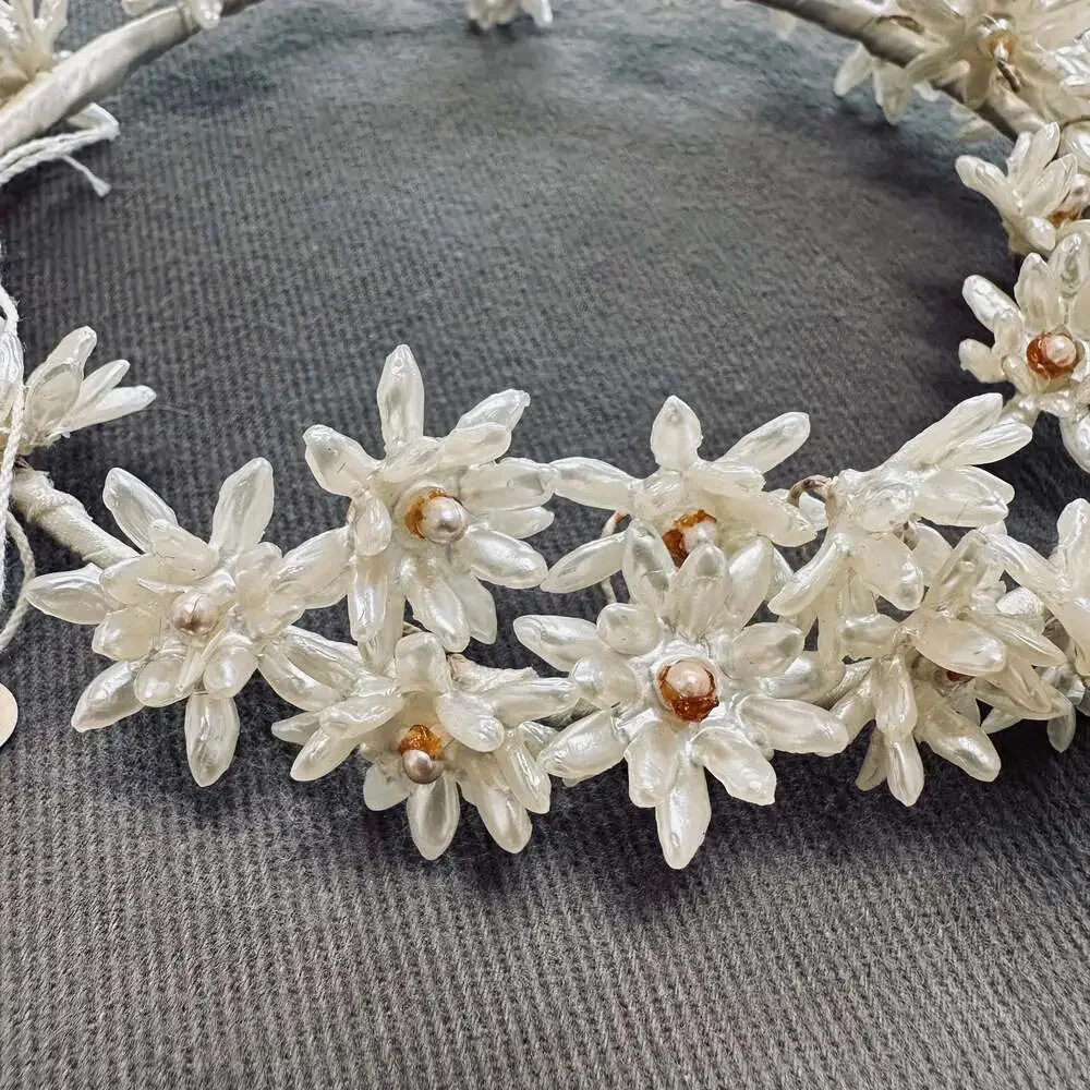 Vintage 1930s/1940s Wax Flower Bridal‎ Crown Wedding Tiara Headpiece